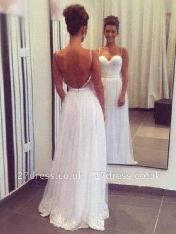 Tulle Floor-Length Ruffles A-Line Sleeveless Sweetheart Wedding Dresses UK