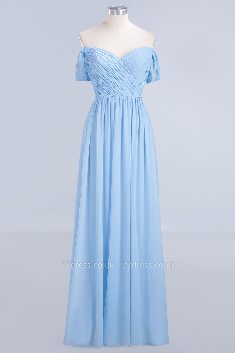 Sexy A-line Flowy Straps Sweetheart Sleeveless Floor-Length Bridesmaid Dress UK UK with Ruffles