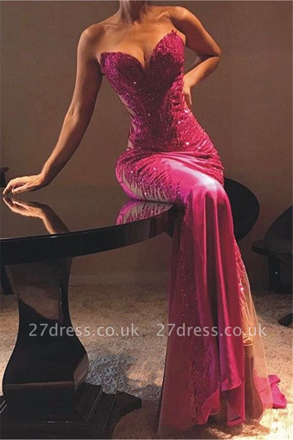 Elegant Column Sweetheart Lace Appliques Sexy Prom Dress UKes UK UK