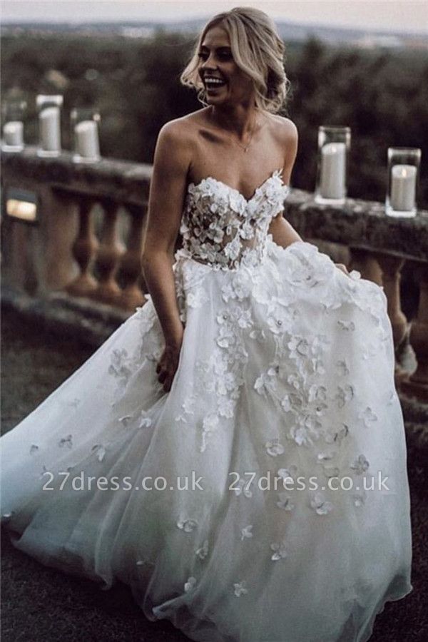 Elegant Jewel Wedding Dresses UK Simple Longsleeves Backless Floral Bridal Gowns