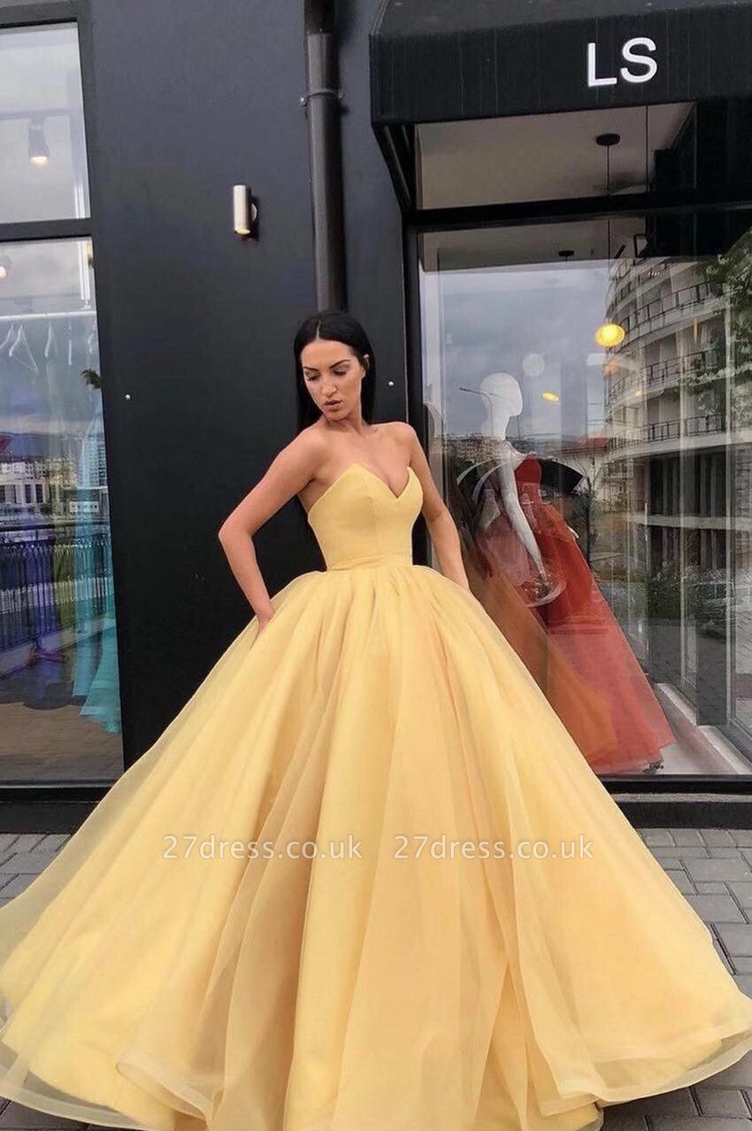 Sexy Ball Gown Strapless Strapless Floor-Length Prom Dress UK