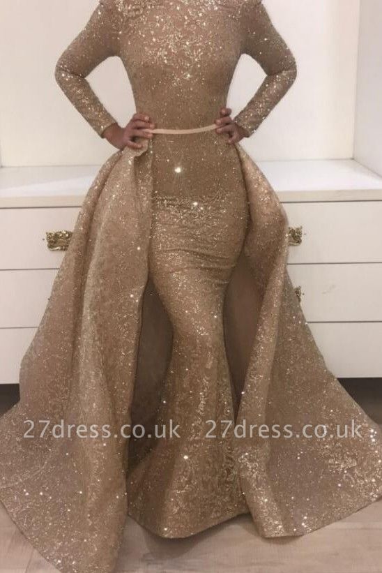 Sequin Prom Dress UKes UK UK with Train | Shining Evening Gowns with Sash