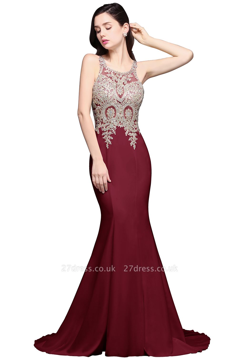 AVERIE | Mermaid Scoop Chiffon Elegant Prom Dress With Appliques