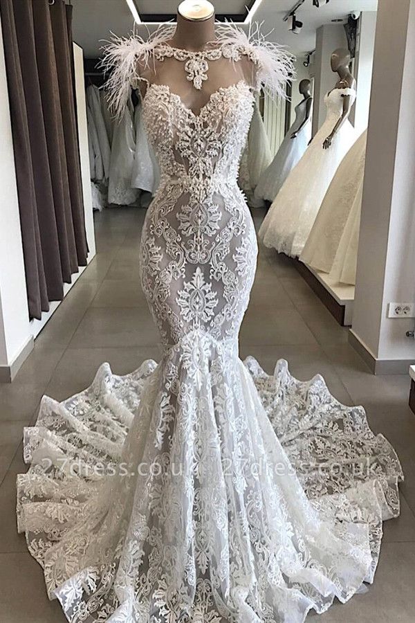 Gorgeous Mermaid Wedding  Dress Sweetheart Lace Bridal Gown