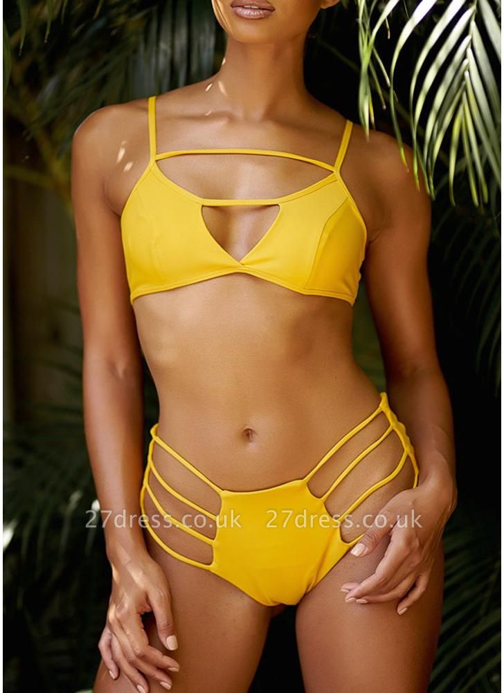Women Sexy Bikini Set Strappy Bandage Push Up Wireless Swimwear Beach Wear