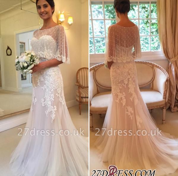 Applique Tulle Sexy Mermaid Sweep-Train Sweetheart Wedding Dresses UK