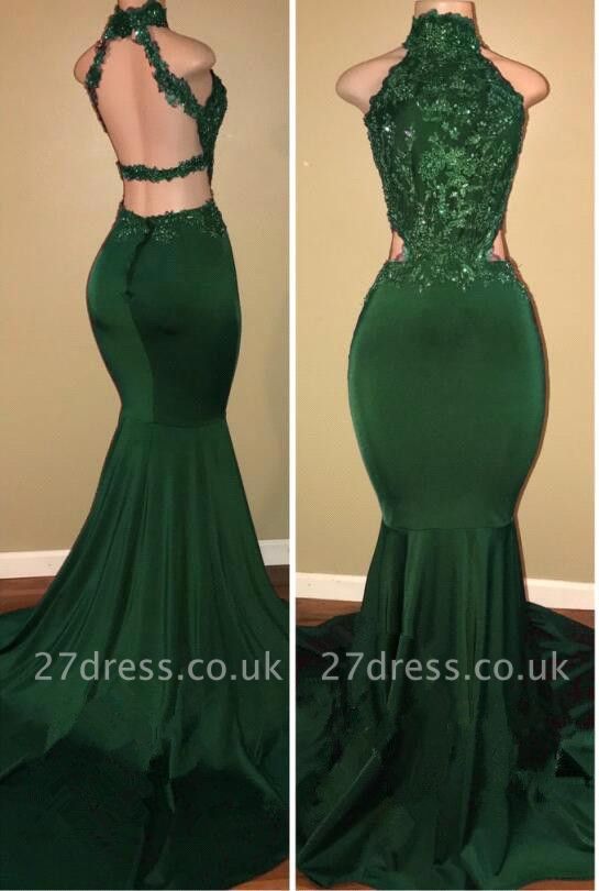 Green lace mermaid prom Dress UK, green evening Dress UK