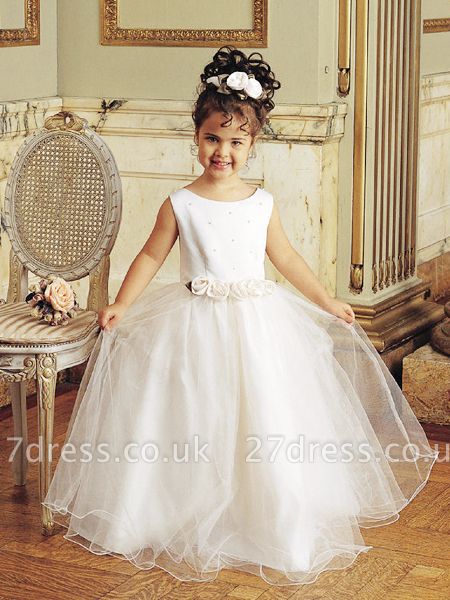 Cute Flowers Little Girls Pageant Gowns Tulle Princess