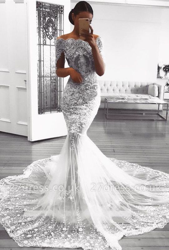 Elegant Long Sleeve Lace Wedding Dress | 2019 Sexy Mermaid Bridal Gowns On Sale