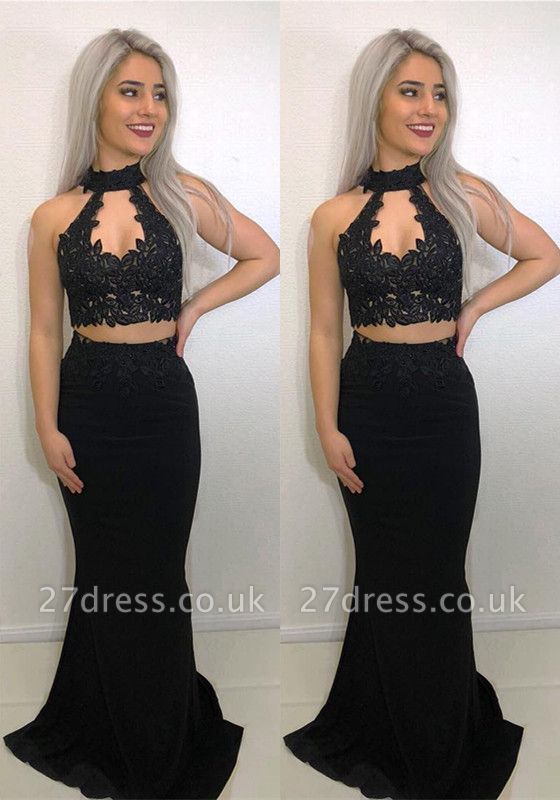 Black Two Piece Prom Dress UK | Mermaid Formal Gowns