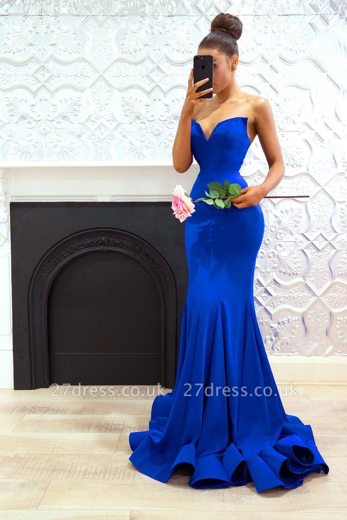 Royal Blue Mermaid Prom Dress UK Evening Dress UK BA8094