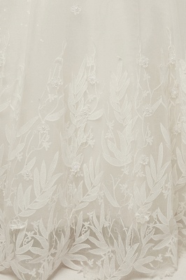 Cap Sleeves Scoop Tulle Lace Wedding Dress Aline Floor Length Crystals Bridal Dress_12