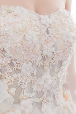 NANCE | Ball Gown Off-the-shoulder Floor Length Appliques Tulle Wedding Dresses UK_12
