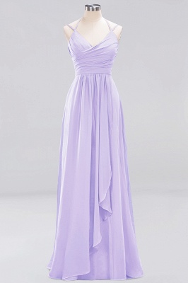 A-line Sleeveless Ruffles Chiffon Floor-Length Bridesmaid Dresses with Straps_20