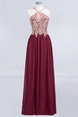 Sexy A-line Flowy Spaghetti-Straps Sleeveless Backless Floor-Length Bridesmaid Dress UK UK with Appliques_1