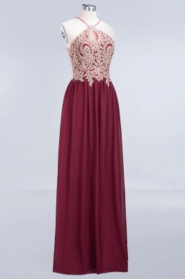Sexy A-line Flowy Spaghetti-Straps Sleeveless Backless Floor-Length Bridesmaid Dress UK UK with Appliques_3