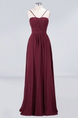 Sexy A-line Flowy Sweetheart Spaghetti-Straps Backless Floor-Length Bridesmaid Dress UK UK with Ruffles_1