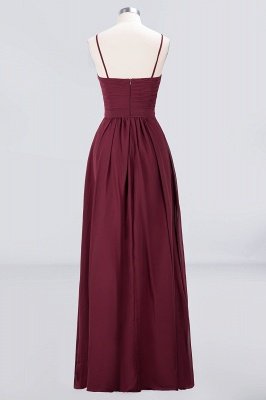 Sexy A-line Flowy Sweetheart Spaghetti-Straps Backless Floor-Length Bridesmaid Dress UK UK with Ruffles_2