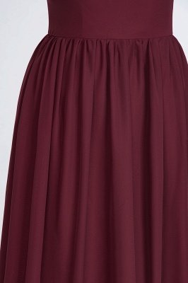 Sexy A-line Flowy One-Shoulder Sleeveless Ruffles Floor-Length Bridesmaid Dress UK UK with Beadings_7
