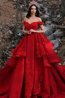 Luxury Appliques Off-the-Shoulder Sleeveless Prom Dress UK_1
