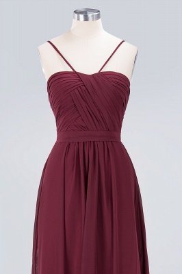 Sexy A-line Flowy Sweetheart Spaghetti-Straps Backless Floor-Length Bridesmaid Dress UK UK with Ruffles_4
