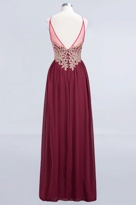 Sexy A-line Flowy Spaghetti-Straps Sleeveless Backless Floor-Length Bridesmaid Dress UK UK with Appliques_2