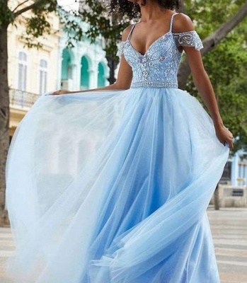 Sexy Crystal SpagheetiStraps Prom Dress UKes UK Sheer  Sequins leeveless Evening Dress UKes UK_2