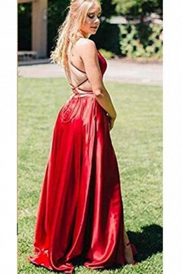 Sexy Red Halter Lace-Up Prom Dress UKes UK Sleeveless Evening Dress UKes UK with Pocket_2