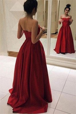 Red Sweetheart Ruffles Prom Dress UKes UK Sleeveless Ball Gown Elegant Evening Dress UKes UK Sexy_1