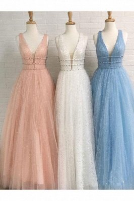 Sexy Sequins Riboons Straps Prom Dress UKes UK Ball Gown Sleeveless Evening Dress UKes UK with Beads_6