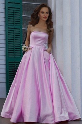 Burgundy Strapless Ruffles Prom Dress UKes UK Sleeveless Elegant Evening Dress UKes UK with Pocket_2