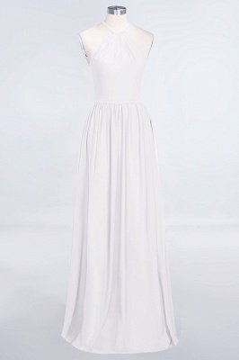 Sexy A-line Flowy Halter Sleeveless Floor-Length Bridesmaid Dress UK UK with Ruffles_1