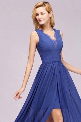 Elegant Chiffon Lace Jewel Sleeveless Bridesmaid Dress_7