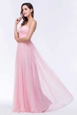 Elegant Sweetheart Long Bridesmaid Dress Backless Strapless Evening Dress_7