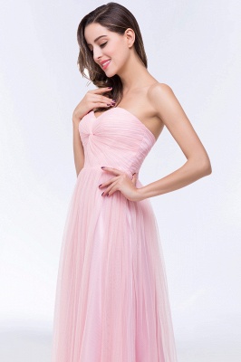 Elegant Sweetheart Long Bridesmaid Dress Backless Strapless Evening Dress_9