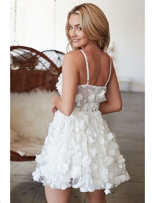 Flowers Spaghetti-Straps Homecoming Dress_3