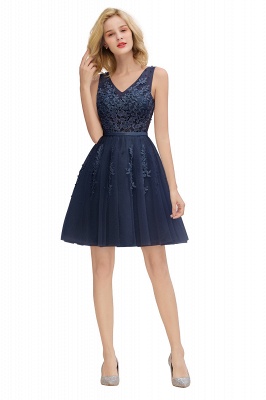 V-neck Lace Homecoming Dresses with Appliques | Short Party Dresses UK Online_25
