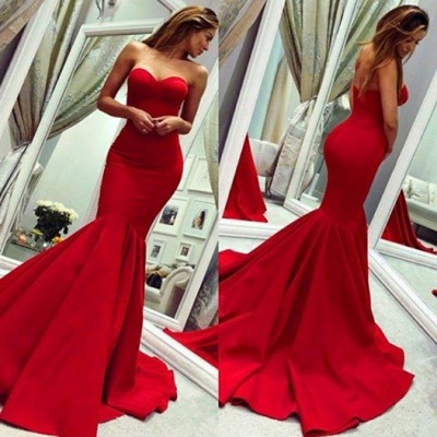 Red Sweetheart Open Back Sexy Evening Dresses UK | Mermaid Cheap Prom Dress Cheap Online_3