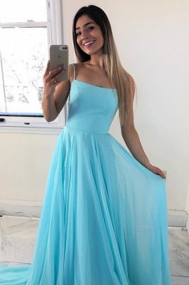 Sexy Spaghetti Straps Sleeveless Bridesmaid Dress | Chiffon Wedding Party Dress_1