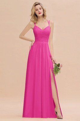 Sweetheart Chiffon Long Bridesmaid Dress with Side Slit_9