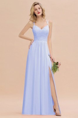 Sweetheart Chiffon Long Bridesmaid Dress with Side Slit_22