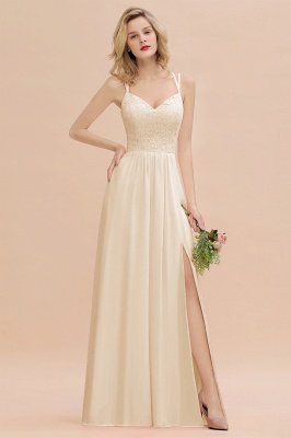 Sweetheart Chiffon Long Bridesmaid Dress with Side Slit_14