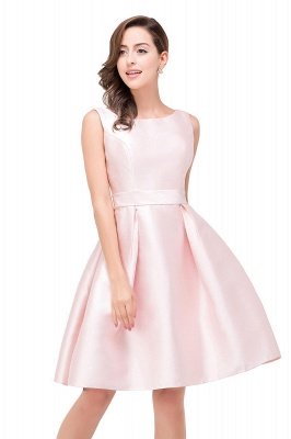 Lovely Pink Sleeveless Short Homecoming Dress UK Zipper Back_1