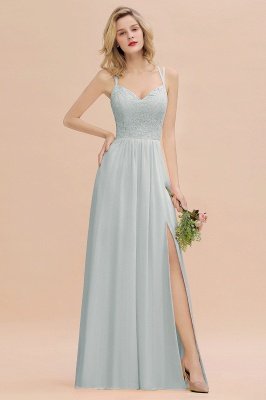 Sweetheart Chiffon Long Bridesmaid Dress with Side Slit_38