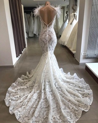 Gorgeous Mermaid Wedding  Dress Sweetheart Lace Bridal Gown_6