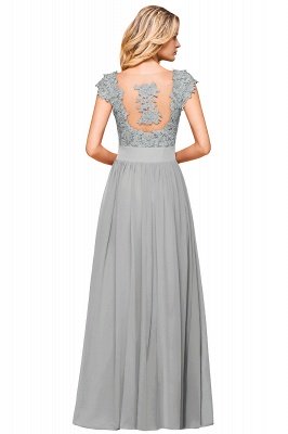 Sleeveless Lace Appliques Chiffon A-line Prom Gowns_22