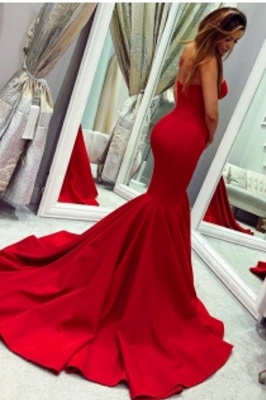 Sweetheart Strapless Floor Length Mermaid Prom Gowns_2