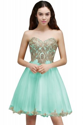 Lovely Sweetheart Short Appliques Lace-Up Homecoming Dress UK_6