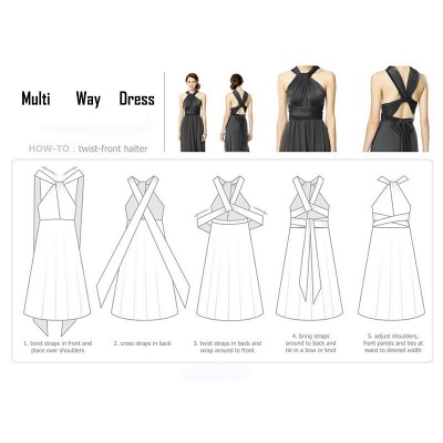 Convertible Dress Multi-way Twist Wrap Bridesmaid Dress Wedding Party Dress_24