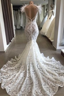 Gorgeous Mermaid Wedding  Dress Sweetheart Lace Bridal Gown_3